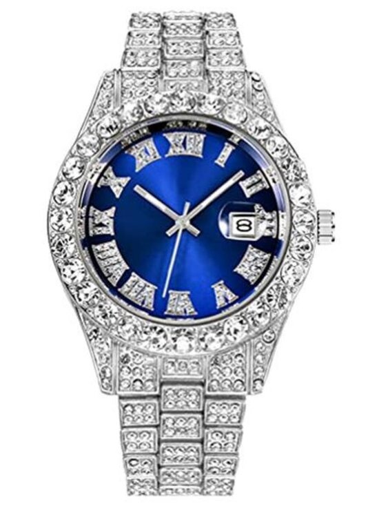 Other - Men's Diamond Watch Fashion Crystal Rhinestone Quartz Analog Watch